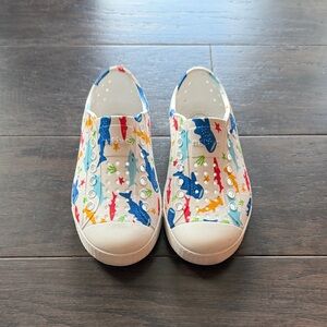 Native Kids Shoes with Dinosaur Print